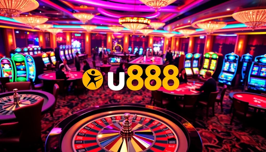 Experience the thrill of u888 casino with vibrant tables and players in action.