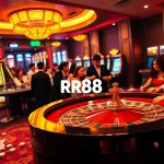 RR88 offers an exhilarating casino experience with players enjoying roulette, slots, and poker.