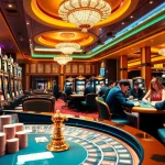 Players enjoying various games at AAAJILI Casino, featuring vibrant slot machines and roulette tables.