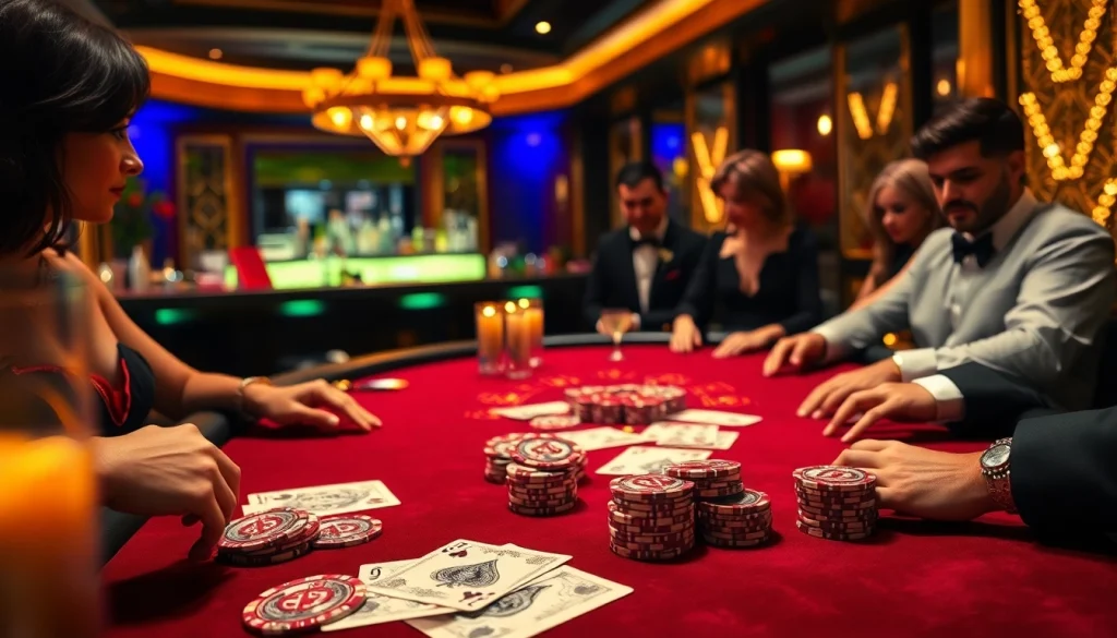 Engaging in blackjack gameplay at a luxurious casino, highlighting đánh giá top nhà cái uy tín for premium gambling experiences.