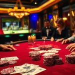 Engaging in blackjack gameplay at a luxurious casino, highlighting đánh giá top nhà cái uy tín for premium gambling experiences.