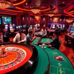 Gamblers excitedly placing bets at an MM88 roulette table in a vibrant casino setting, showcasing the thrill of gaming.