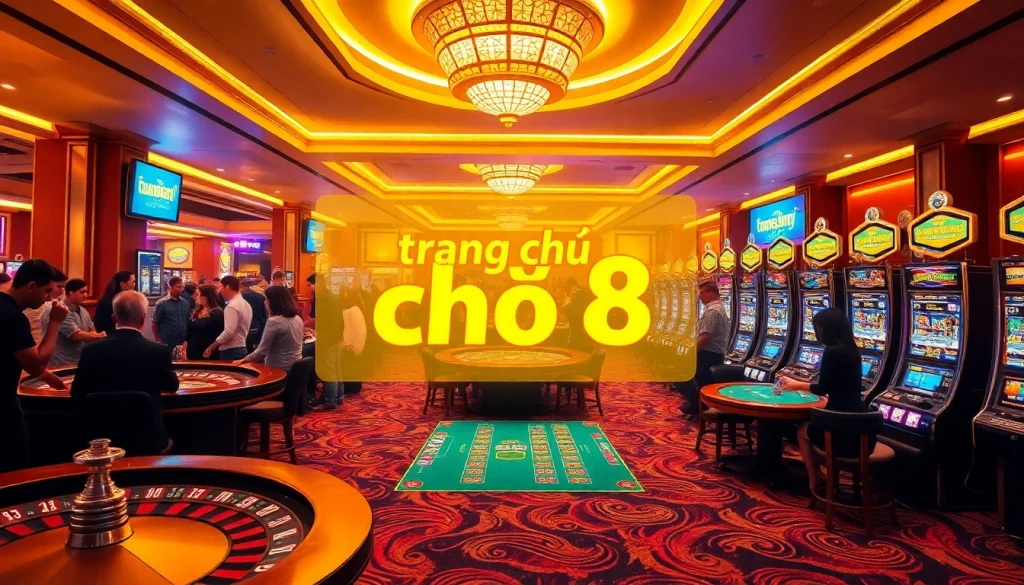 In a vibrant casino scene, players enjoy thrilling games as they explore trang chủ go8 for exciting betting opportunities.