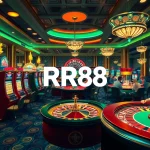 Players engaging with exciting casino games at RR88, where fun meets fortune in a luxurious environment.