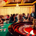 Players enjoying a thrilling roulette game at RR88 casino, surrounded by vibrant lights and excitement.
