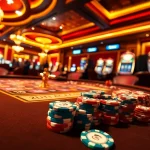 Experience the excitement of giải mã nhà cái uy tín at a luxurious casino with vibrant poker games and engaging action.