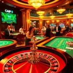 Experience the thrill of '66B' as players bet big at a glamorous casino featuring roulette wheels and poker tables.