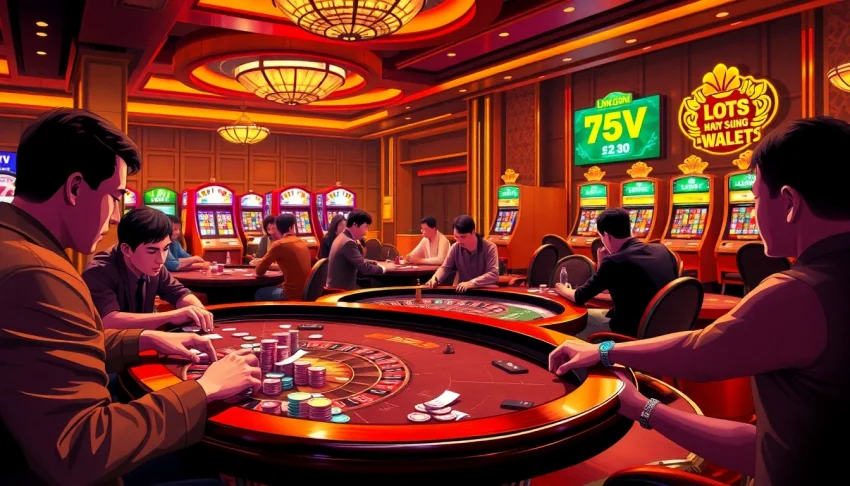 Experience Lương Sơn TV alongside the exhilarating action of poker in a bustling casino atmosphere.