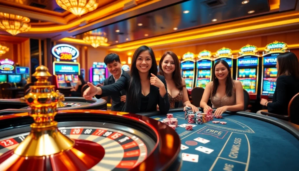 MM88 casino experience with roulette, poker, and slot machines enriching the gaming atmosphere