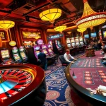 Players enjoying the thrilling atmosphere at FA88 casino with roulette and poker tables.