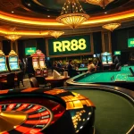 Experience the thrilling RR88 casino atmosphere with vibrant tables, thrilling gameplay, and passionate players.