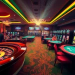 Experience the thrill of casino gaming at ok8386.com with luxurious tables and vibrant slot machines.