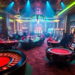 Experience the excitement of winning at XX88 HOW in a vibrant casino setting featuring roulette wheels, poker tables, and slot machines.